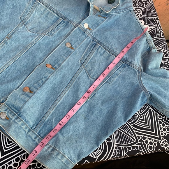 Vtg J Crew Denim Trucker Jean Jacket Mens Medium USA Made Green Label - Picture 13 of 14